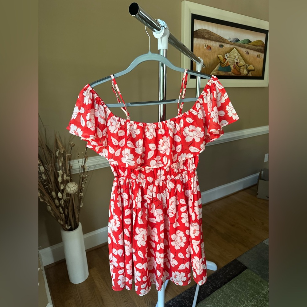 Abercrombie & Fitch Red Floral Dress